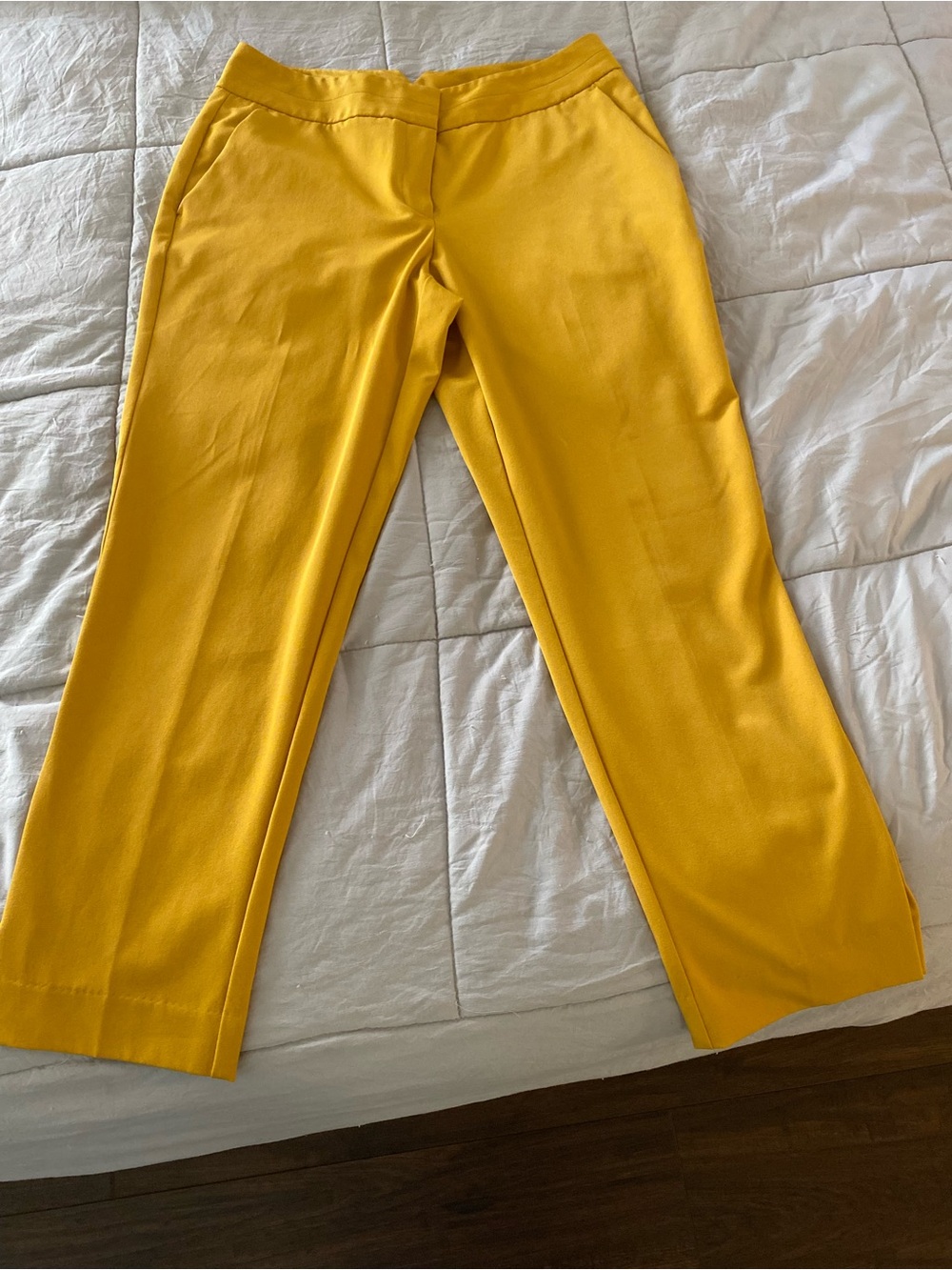 Worthington Mustard Yellow Tailored Waistband Pants